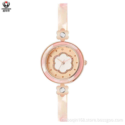 XINBOQIN Factory OEM Custom Casual Quartz Acetate Lady Watch